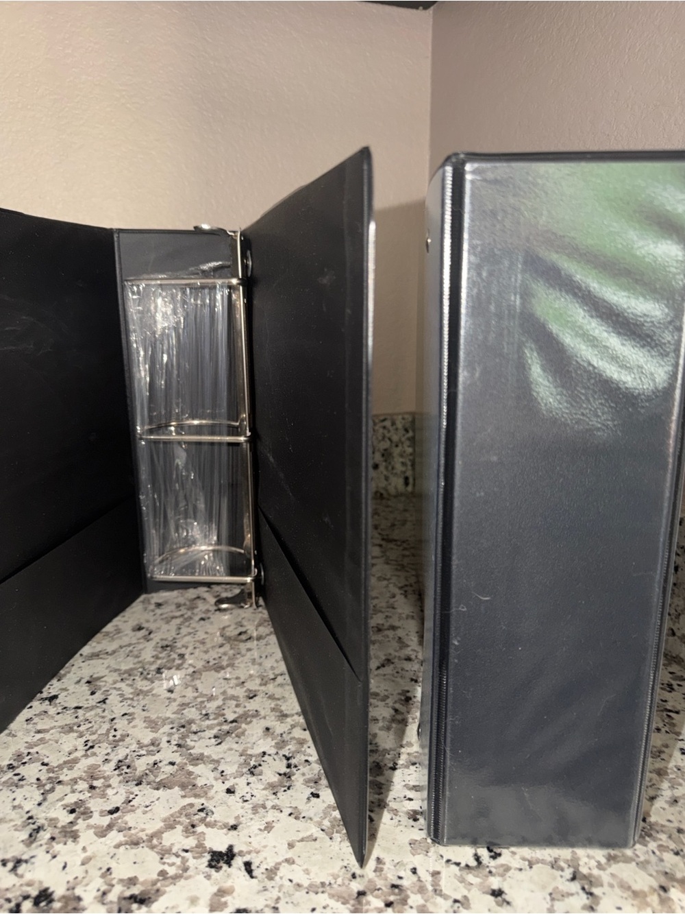 🛍️ 4in Black 3-Ring Binder with Clear Sleeve 2 pockets 2 pack